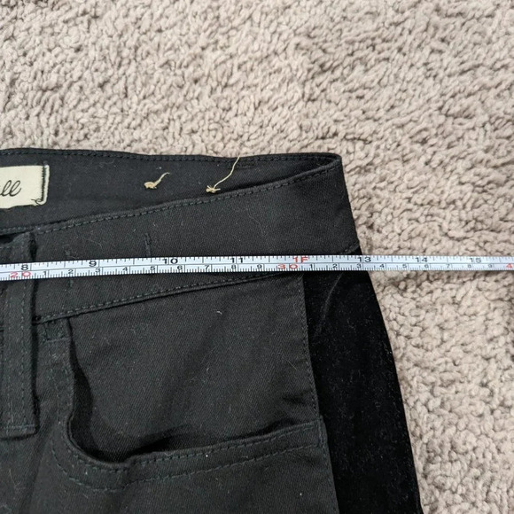 Madewell 9" Mid Rise Skinny black with velvet side stripe size 25 - Picture 3 of 8